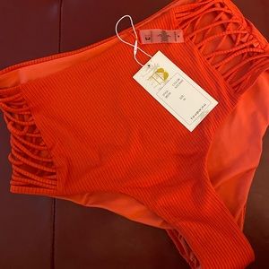 Orange ruffle top bikini from Tinibikini